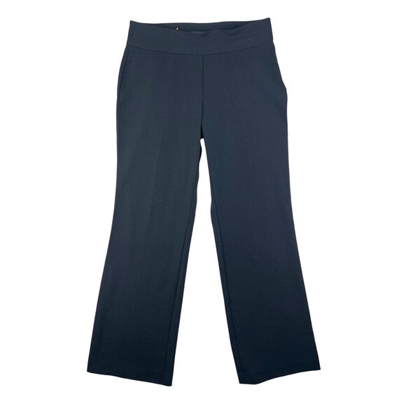 Roz & Ali Womens Black Straight-Leg Stretch Pants Pull On Size 8 Business Casual - Picture 12 of 14